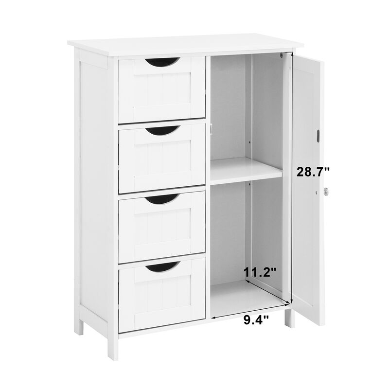 TATEUS White Bathroom  Floor Cabinet