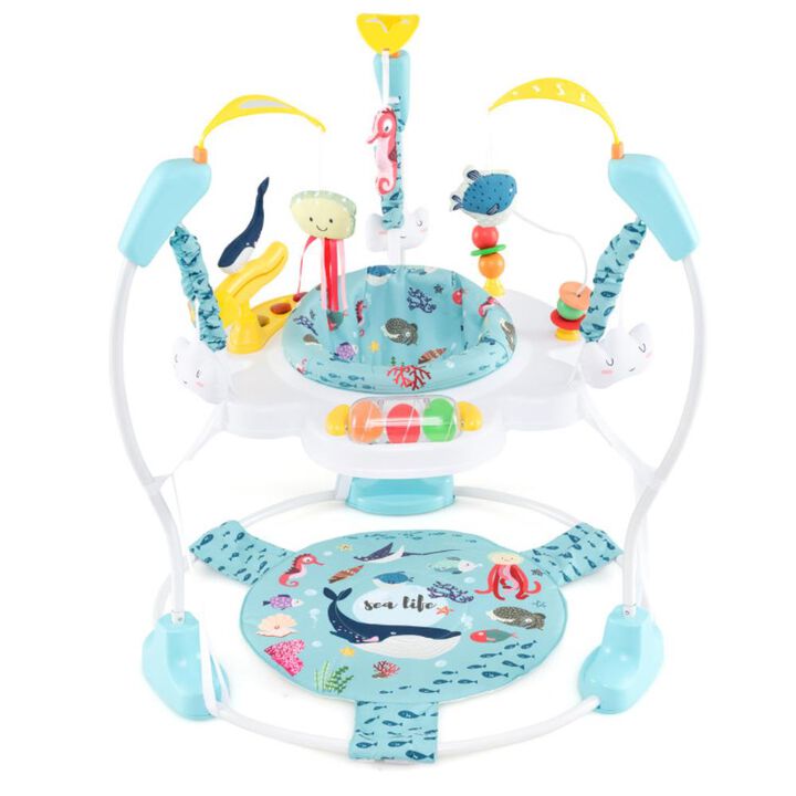 Hivvago Baby Activity Center Height Adjustable Baby Bouncing Saucer with Interactive Toys