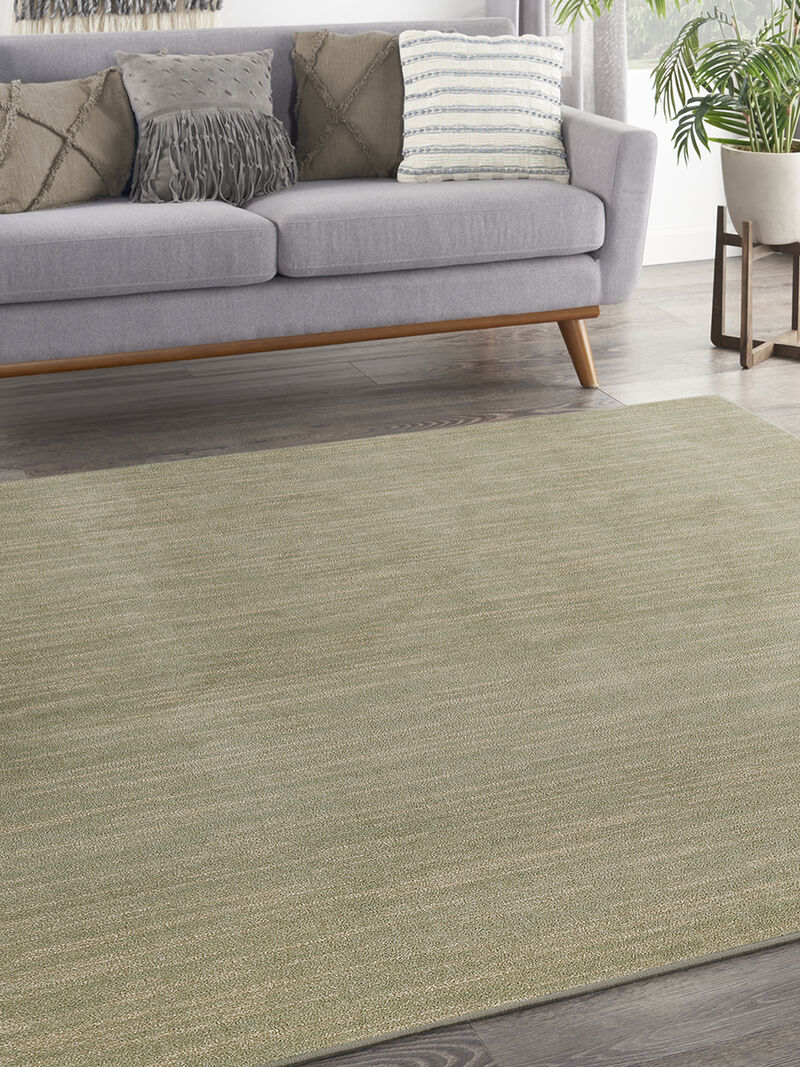 Nourison Essentials NRE01 Green/Gold 5' x Square Rug image number 7