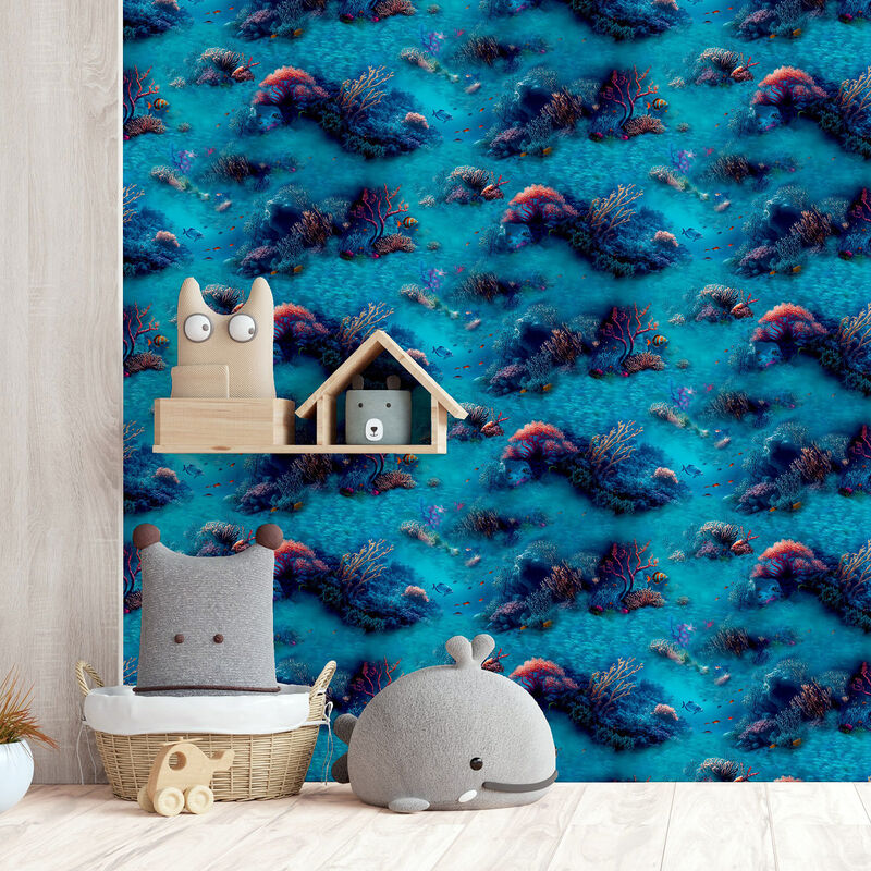 Orlena Blue Under The Sea Wallpaper image number 2