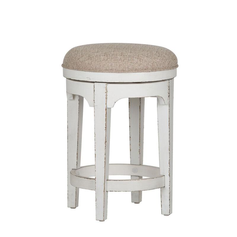 Liberty Furniture Magnolia Manor Console Swivel Stool in Antique White image number 0