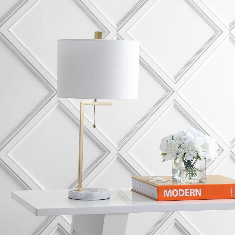 Alyssa 24.5" Metal/Marble LED Table Lamp