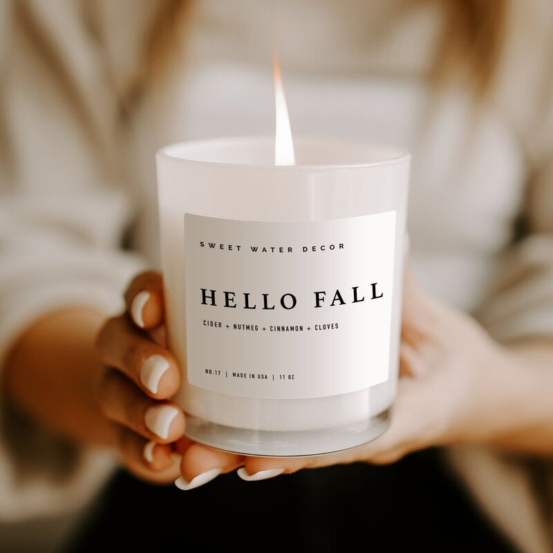 Sweet Water Decor Hello Fall 11 oz Soy Candle image number 3