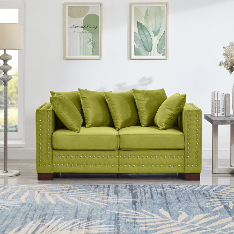 Modern Design Living Room Sofa Square armrest image number 1