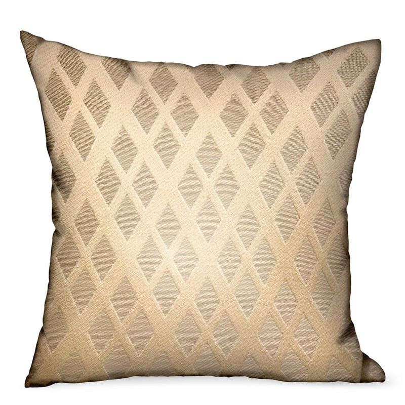 Plutus Brands Diamond Cascade Brown Geometric Luxury Outdoor/Indoor Throw Pillow image number 0