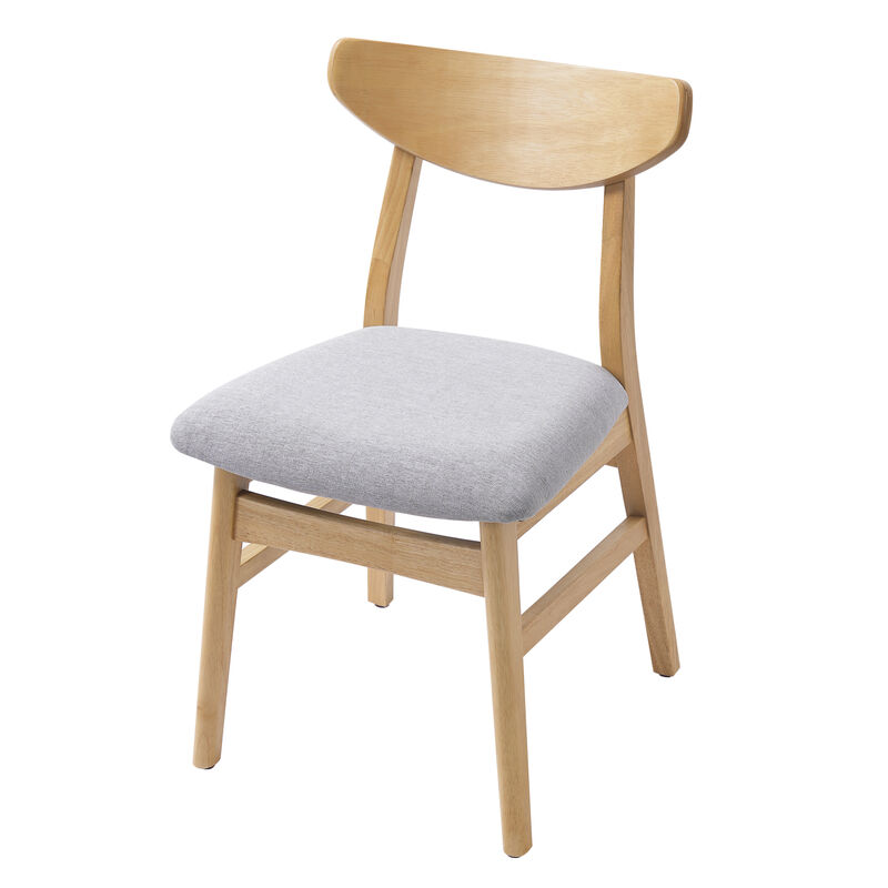 Merax Modern Scandinavian Rubberwood Dining Chairs - Set of 2 image number 0