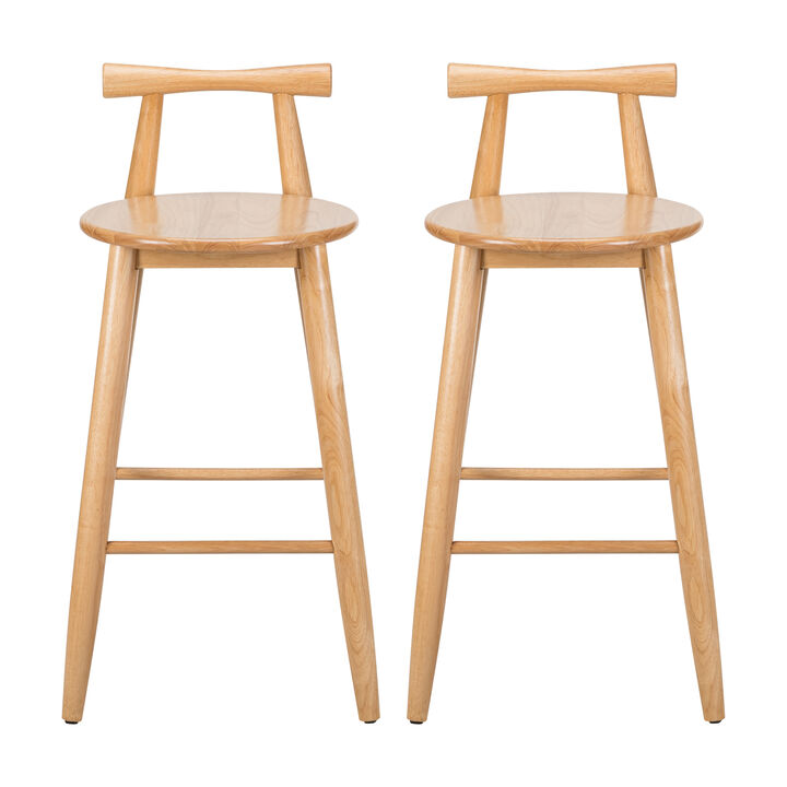 Christopher Knight Home Meliora Rustic Rubberwood Barstools (Set of 2)