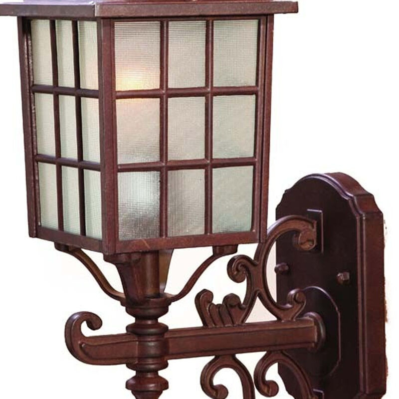 Wall-Mounted Window Pane Lantern Light – Outdoor Wall Sconce for Yard or Garage
