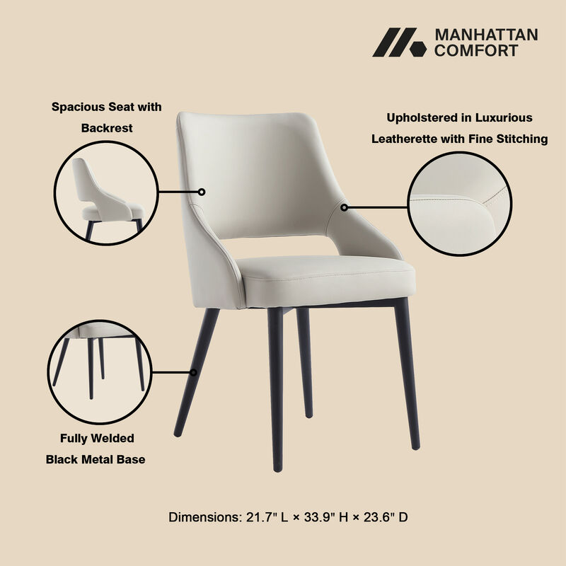 Tremont Light Gray Dining Chair image number 2