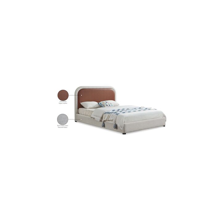Meridian Furniture Blake Brown Vegan Leather King Bed