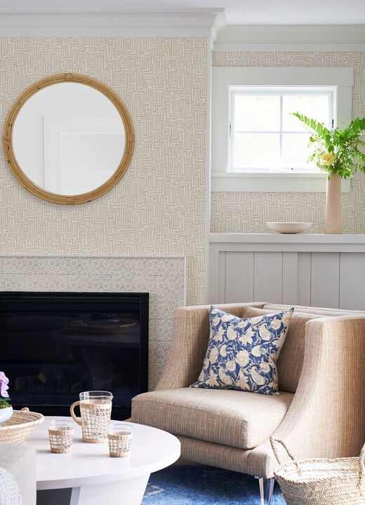 Ramble Blush Geometric Wallpaper (Set of 2)