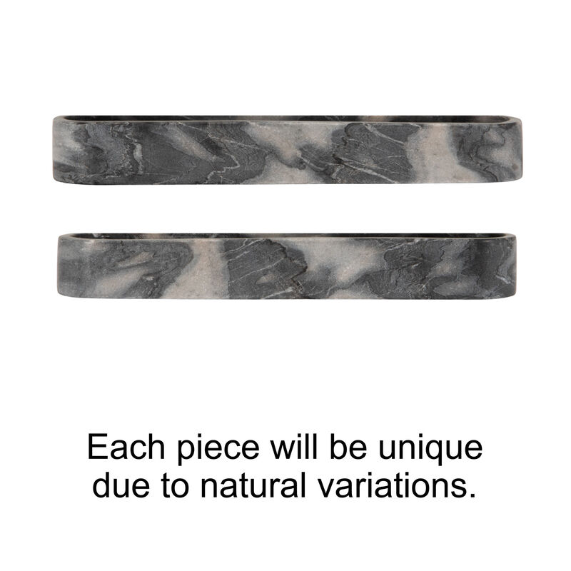 Marble Oval Dish, Grey image number 7