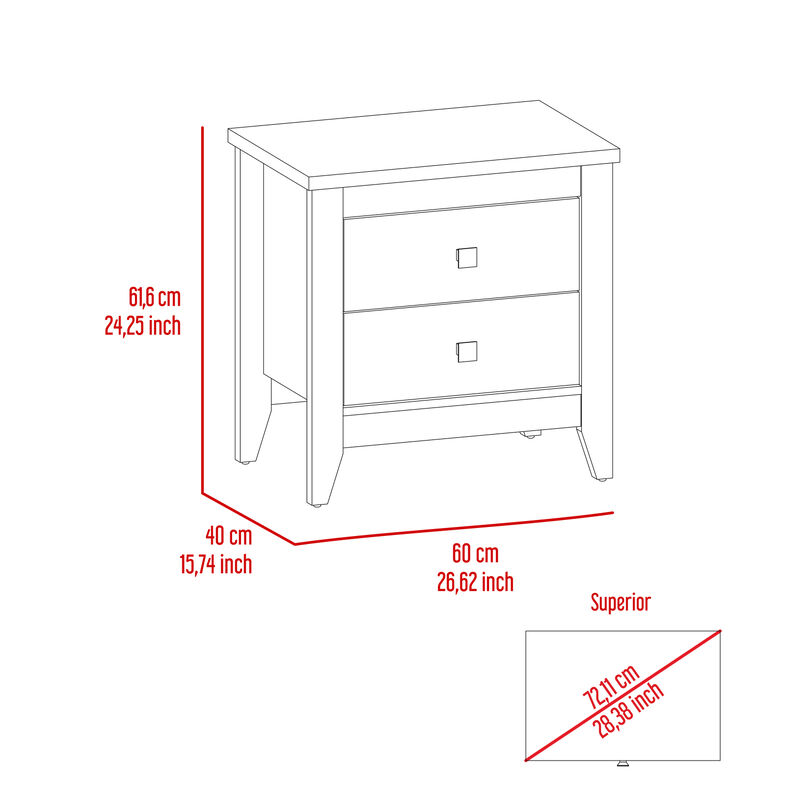 Streamdale Windsor 2-Drawer Nightstand image number 8