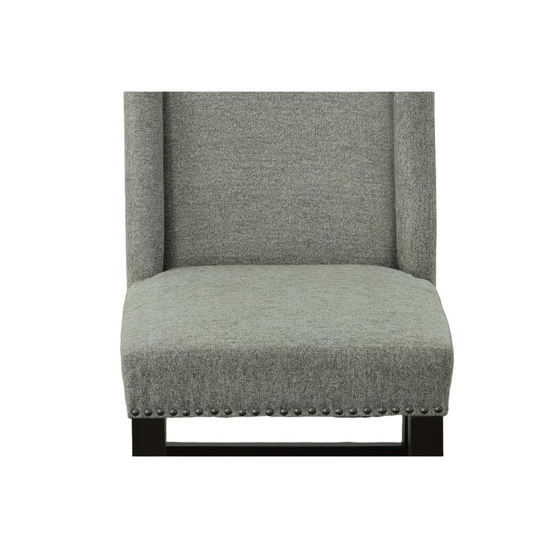 Carolina Living Upholstered 24 Counter Stool - Set of 2 - Espresso - Charcoal Upholstery