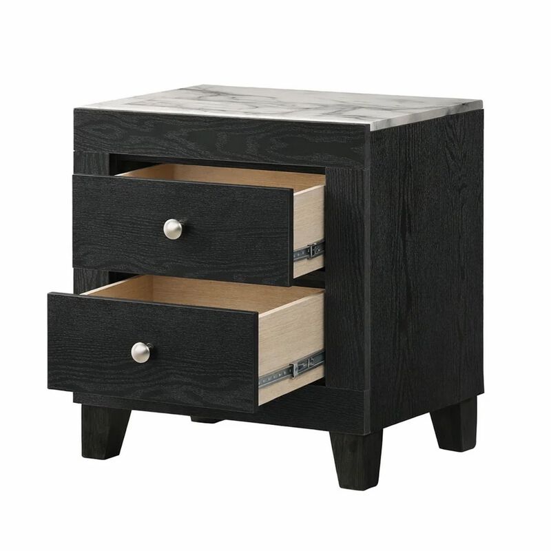 Bedroom Set, Wood, 2 Piece Set with Nightstand image number 4