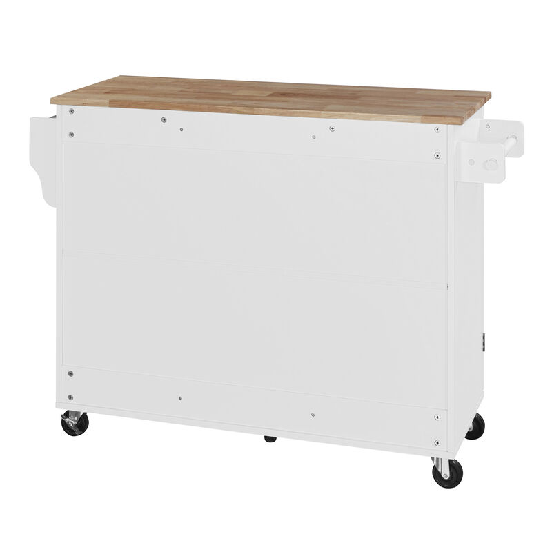 Merax Modern Kitchen Cart Rolling Kitchen Island with Storage