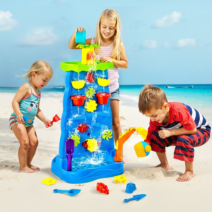 Kids Sand and Water Table, Double-Sided Sensory Activity Table with Accessories