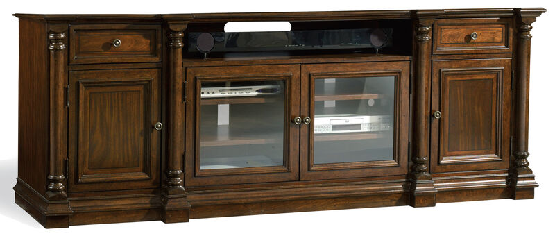 Leesburg Entertainment Console in Dark Wood