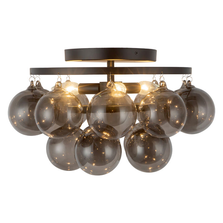 Faye 18 in Semi Flush Mount with Glass