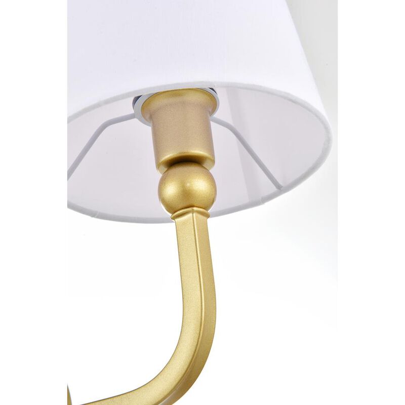 Living District Colson 4 light Brass and Clear Bath Sconce
