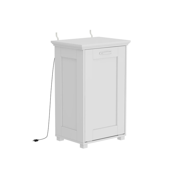 FUFU&GAGA Modern Kitchen Cabinet Odor-Control Trash Cabinet Tilt-Out with Ozone Freshness for Kitchen Bathroom or Diningroom 20 in. L x 15.4 in. W x 32.2 in. H White