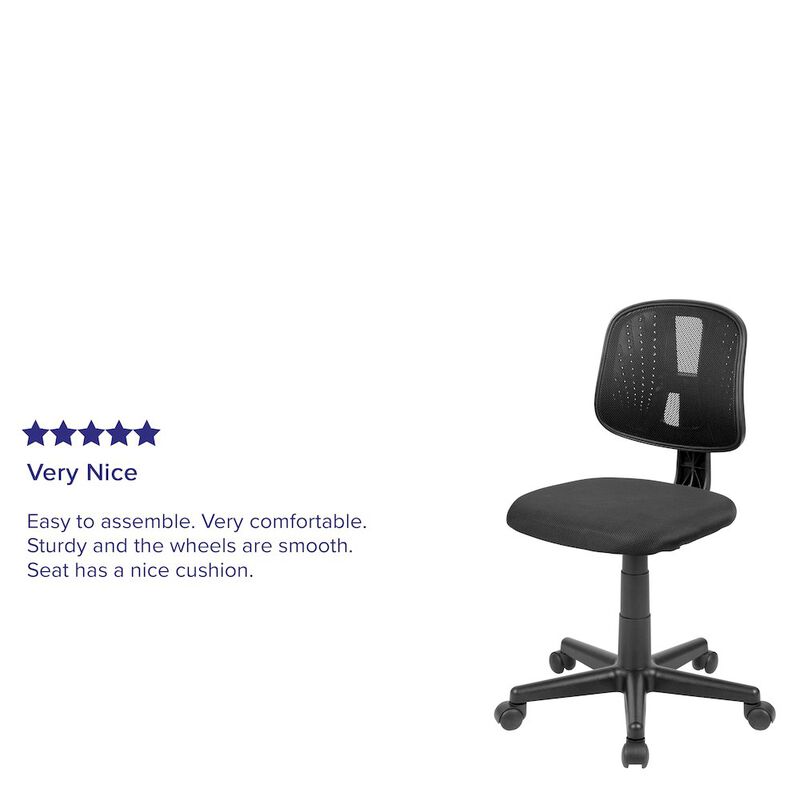 Flash Fundamentals Mid-Back Mesh Swivel Task Office Chair with Pivot Back image number 1