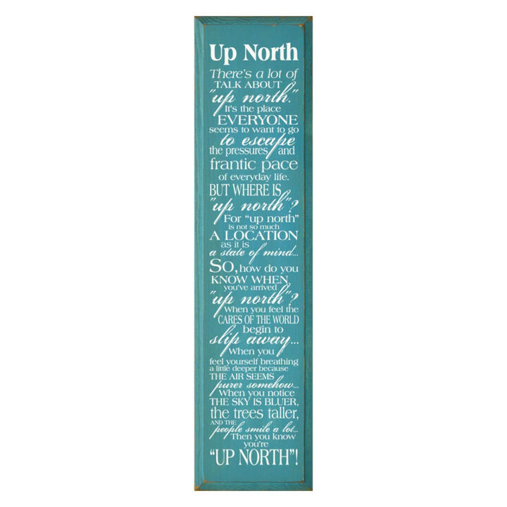 There&rsquo;s a Lot of Talk About Up North Funny Wood Sign Decor
