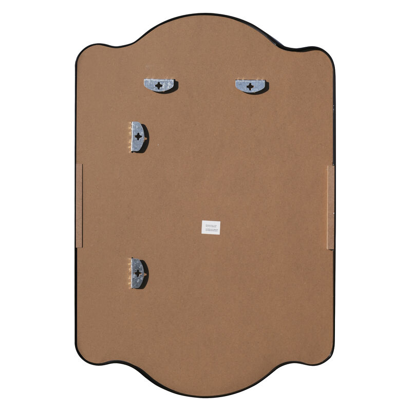 Louisa Medium Scalloped Rectangular Metal Framed Wall Mirror image number 6