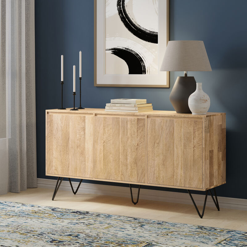 Simpli Home Hunter 3 Door Sideboard Buffet image number 1