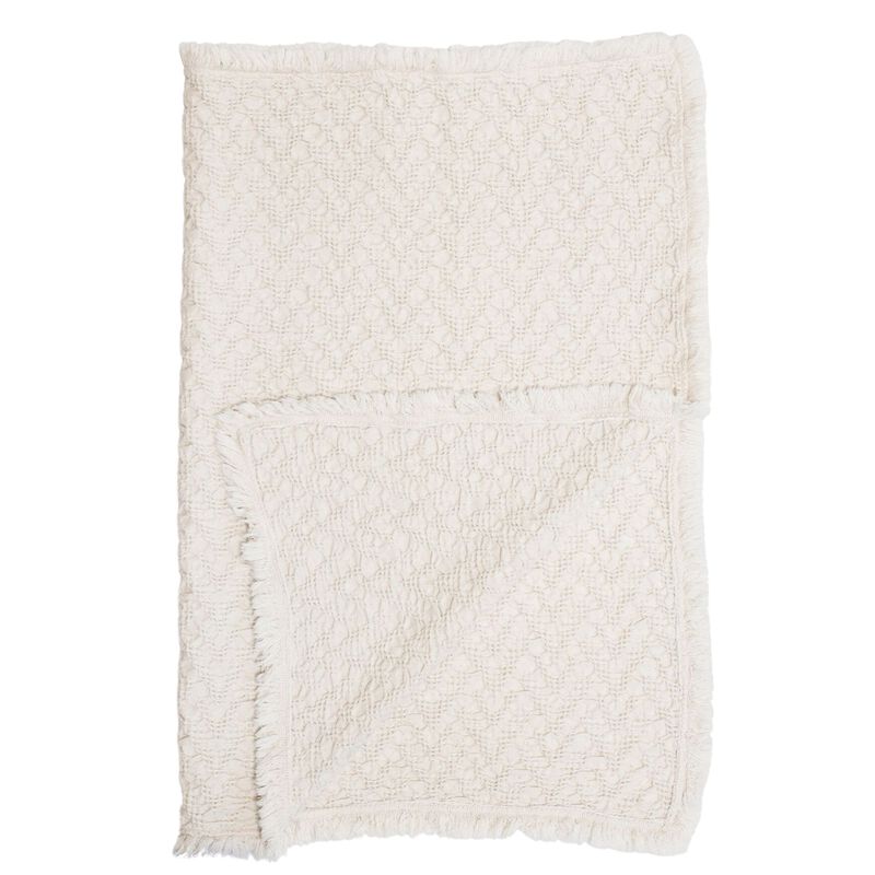 Oatmeal Boho Knit Blanket image number 0