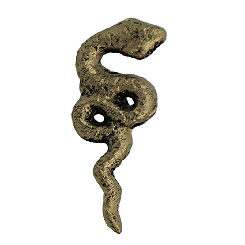 Antique Gold Cast Iron Gothic Snake Drawer Pulls &ndash; 6-Piece Set, 2.25" Long, 1" High, Serpentine Design for Cabinets, Drawers, and Goth Decor image number 0