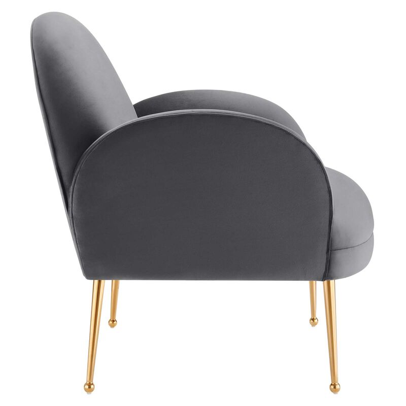 Modway Transcend Performance Velvet Armchair image number 5