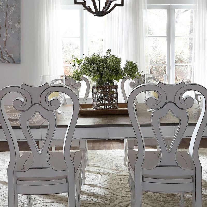 Liberty Furniture Magnolia Manor Splat Back Side Chair (RTA) in Antique White image number 9