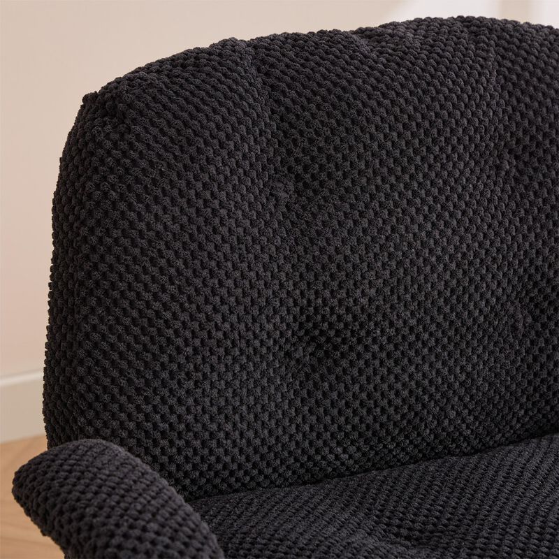 Cross Legged Office Chair with Flip-Up Arms, Adjustable Height Swivel Desk Chair image number 6