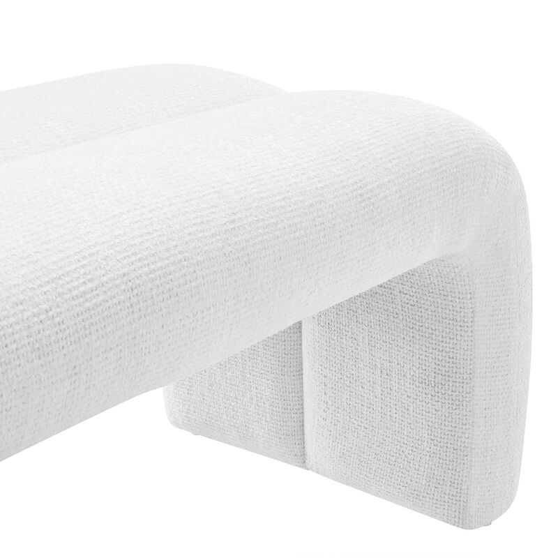 Modway EEI-6769-FRO Dax 50.5" Chenille Upholstered Accent Bench, Frost image number 8
