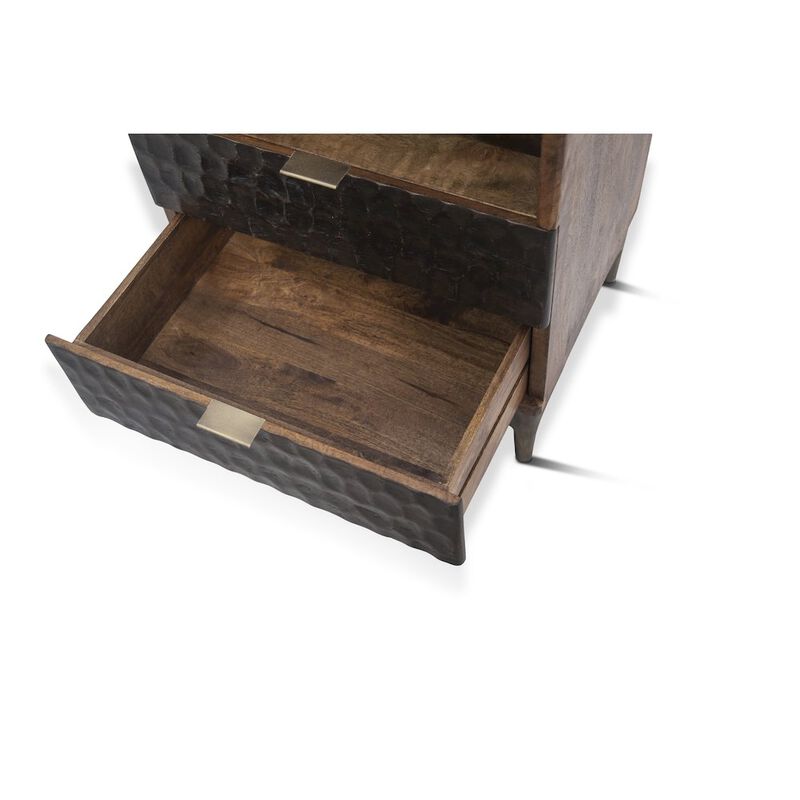 World Interiors Vallarta 24-Inch Two Tone Mango Wood Night Chest
