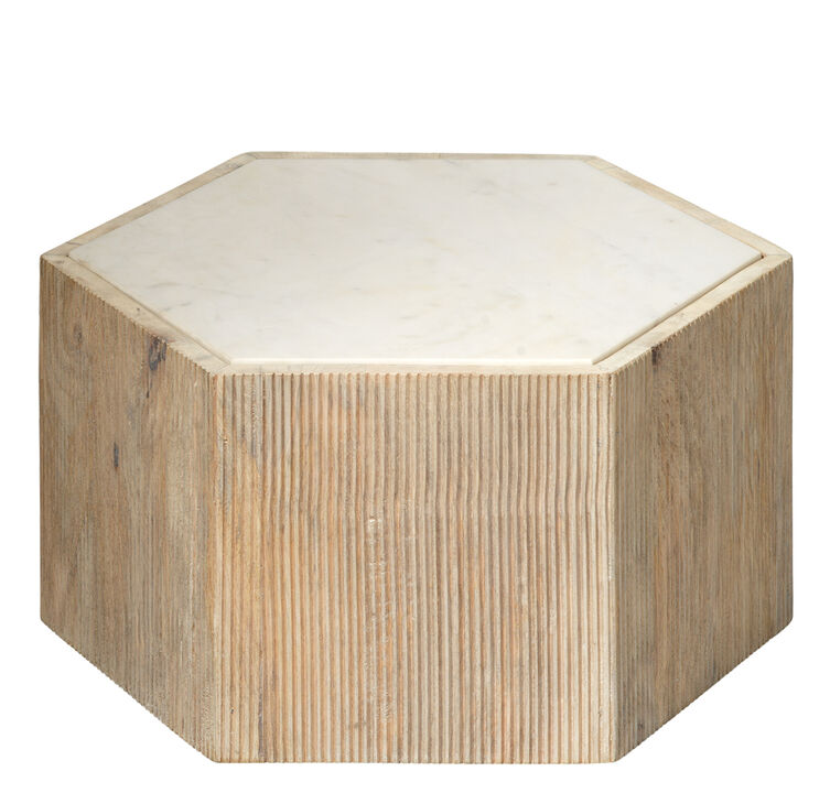 Argan Wood Hexagon Table