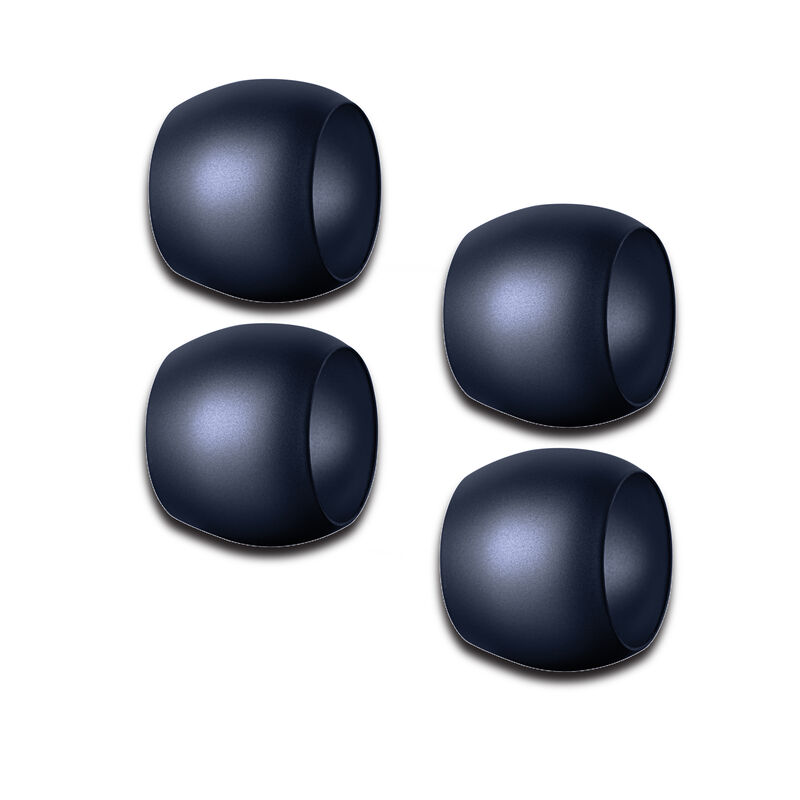 Atmosfera 4 Piece Napkin Ring in Materic Cobalt