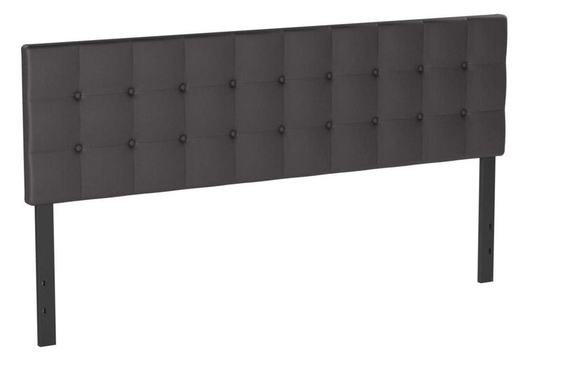 Flash Furniture Lennox Tufted Upholstered King Size Headboard in Gray Vinyl