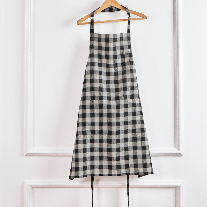 Solino Home 100% Pure Linen Apron - Linen Bib Apron