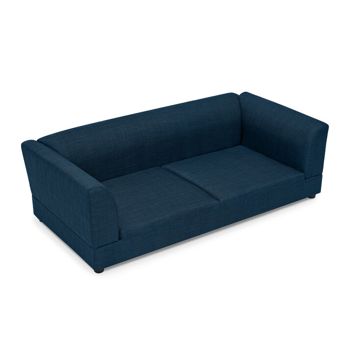 Dog Sofa for Medium Large Dog, Rectangular Design with Backrest, Armrests, Soft Cushion