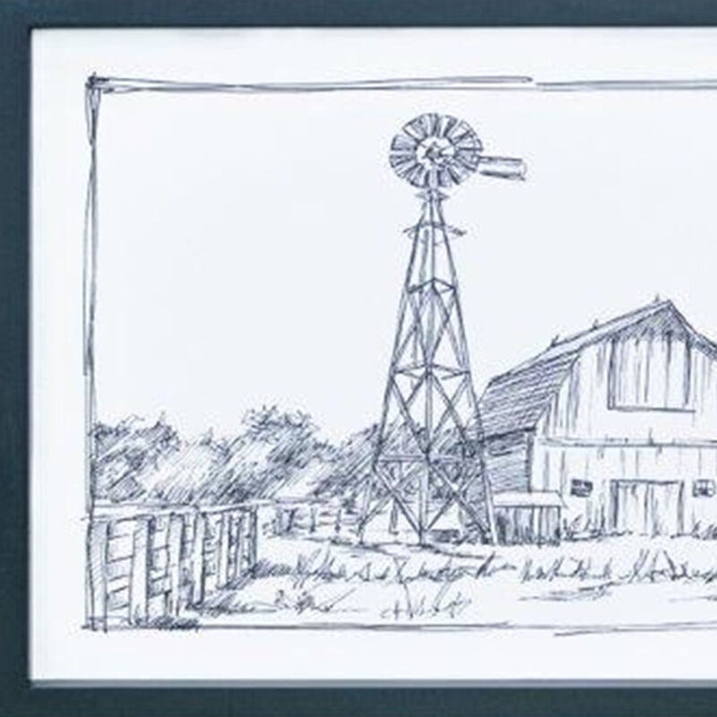 HomeRoots Set of Two Black And White Framed Art image number 3