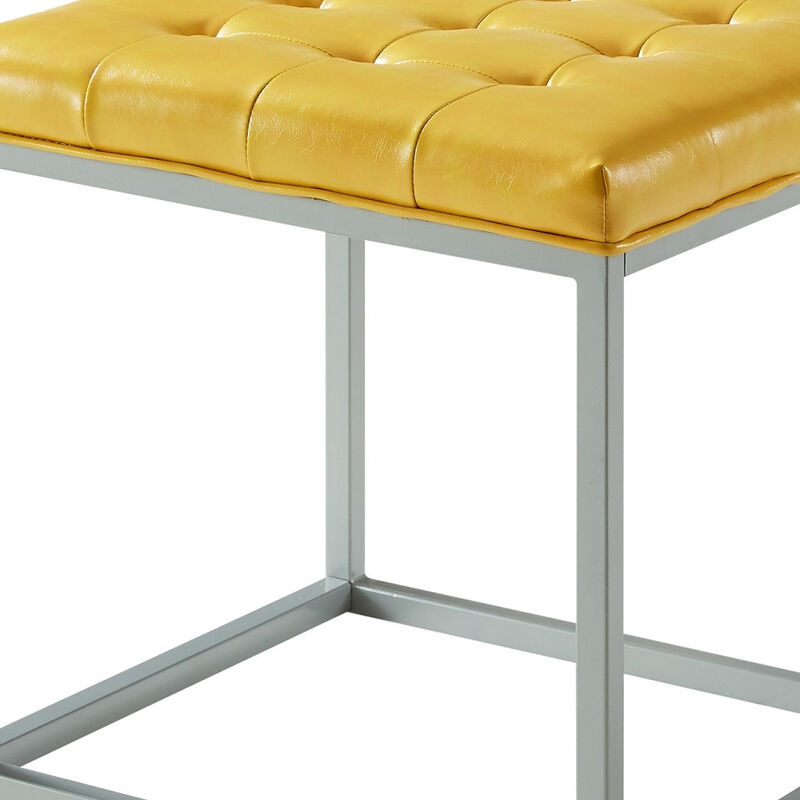 Cube Ottoman with Faux Leather Upholstery &ndash; Compact Storage Seat image number 5
