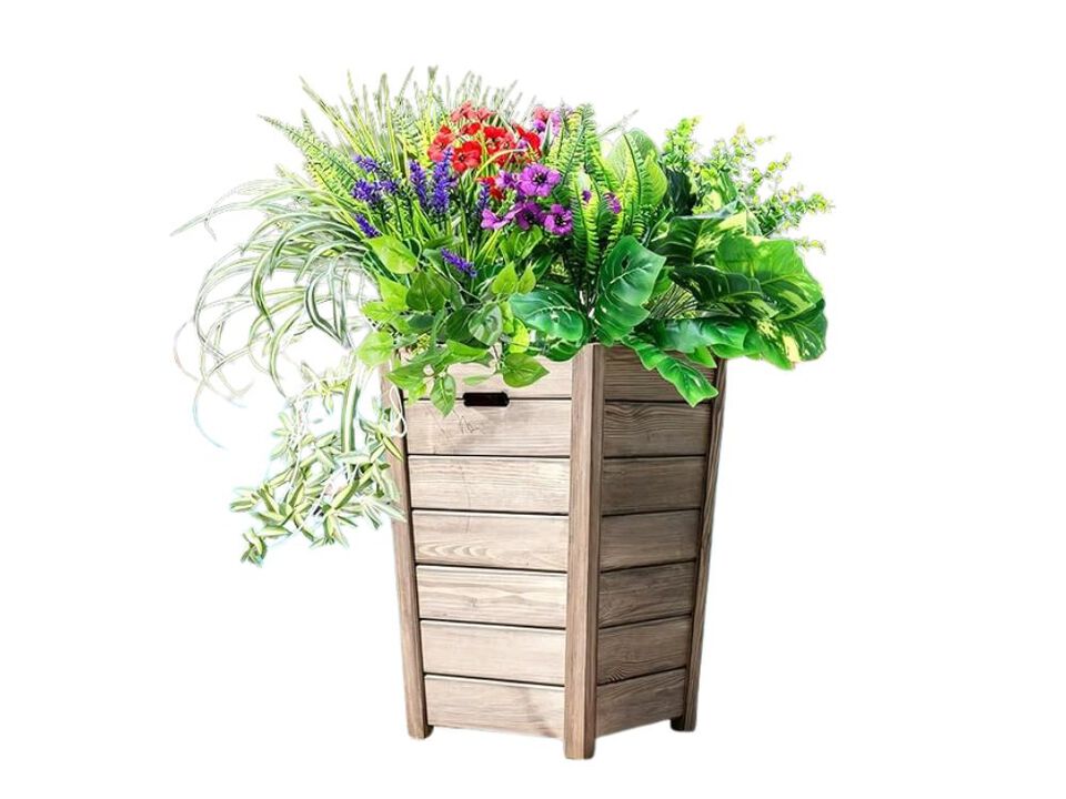 14 Bundle Lavender Artificial Flower Stems UV Resistant Outdoor Window Box Decor