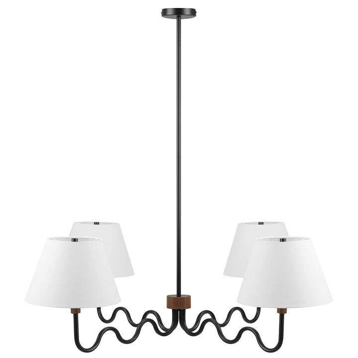 Sunlit Squiggle 4-Arm Pendant Light