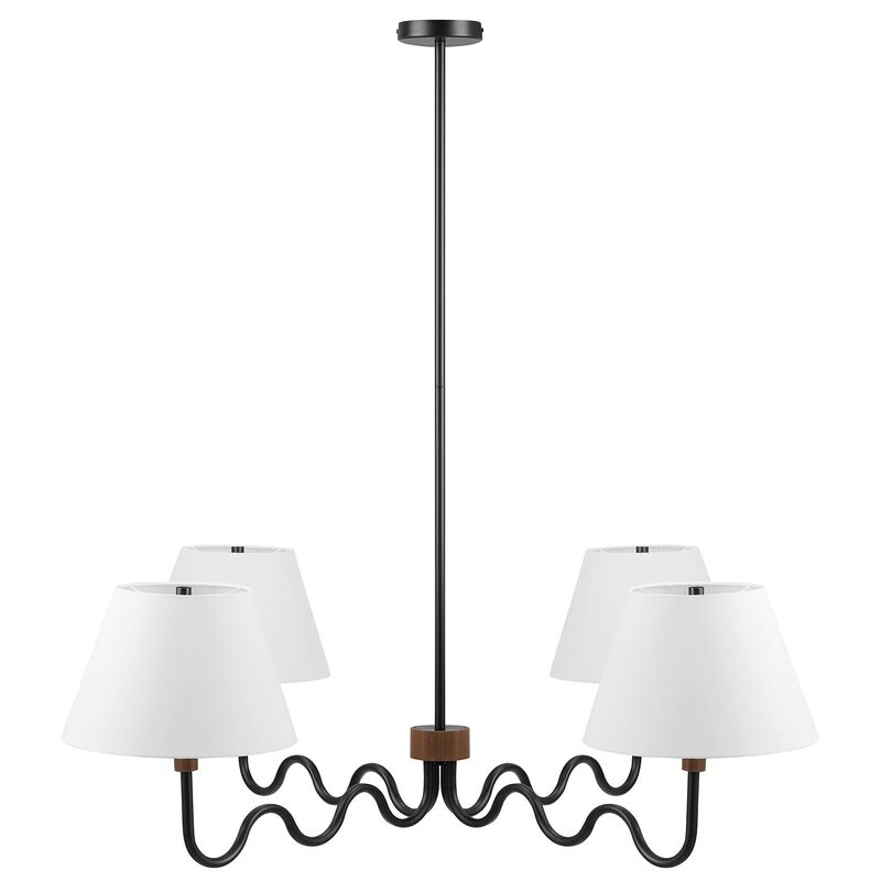 Sunlit Squiggle 4-Arm Pendant Light image number 0