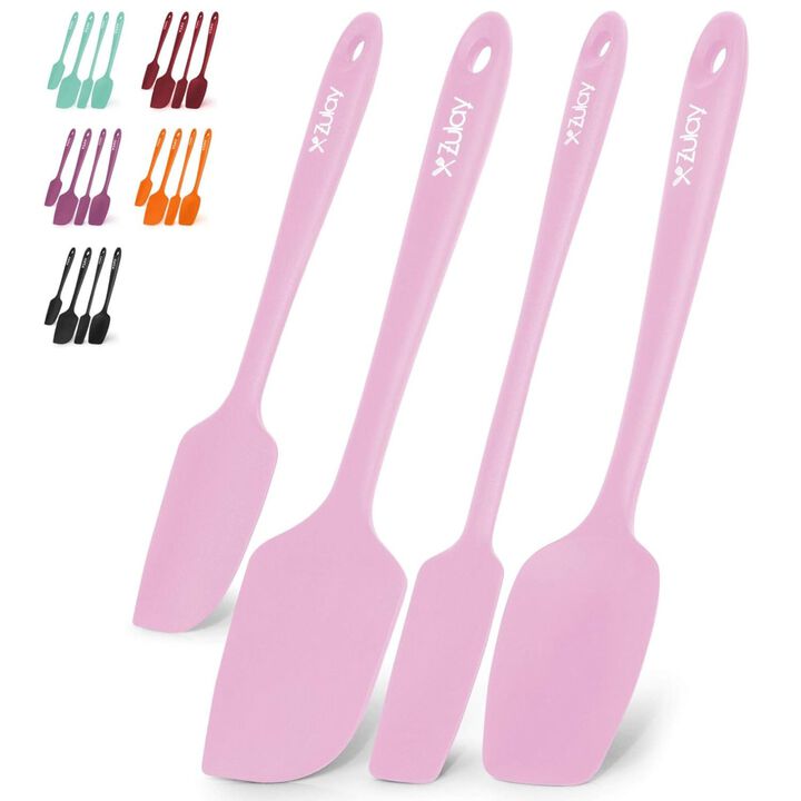 Heat Resistant Silicone Spatula Set Tools for Cooking, Baking & Mixing