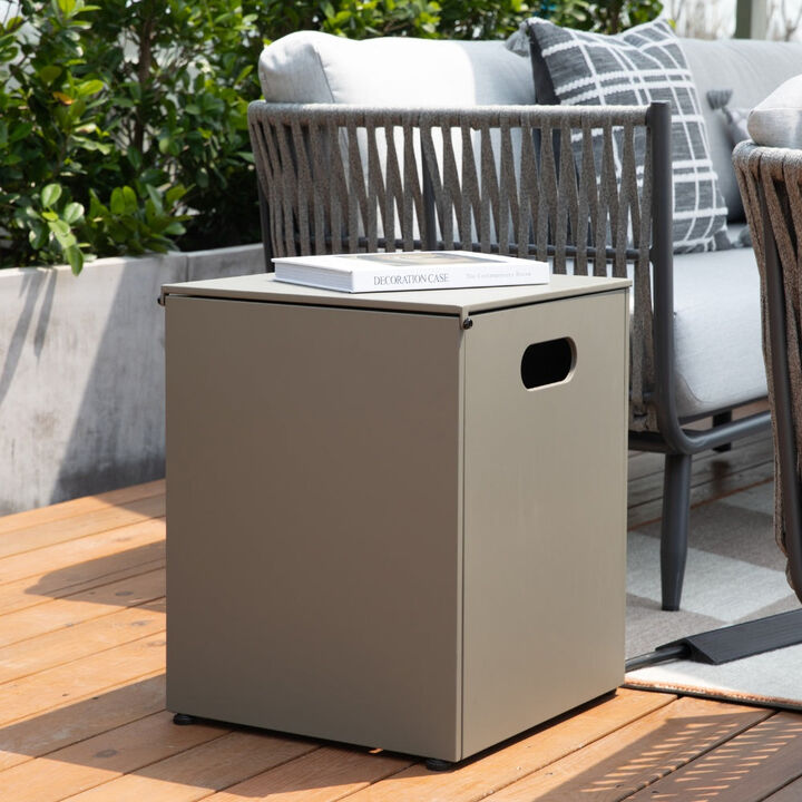 Sol Living Outdoor Concrete Propane Tank Cover Fire Pit