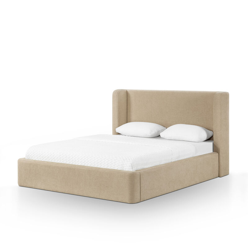 Harmony Tan Performance Chenille Queen Bed image number 4