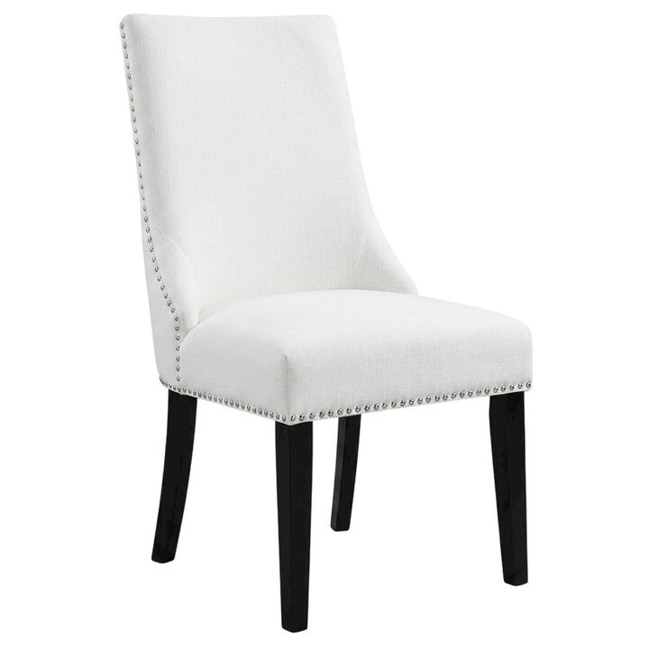 Fabric-Upholstered Accent Chair for Living Room, Bedroom, or Office, White
